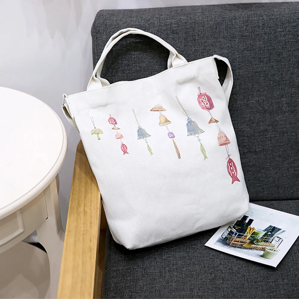 Модная женская сумка с принтом мультяшных кошек, пляжная сумка, Холщовая Сумка-тоут, сумки для покупок, женские сумки, Bolsas Feminina - Цвет: 3