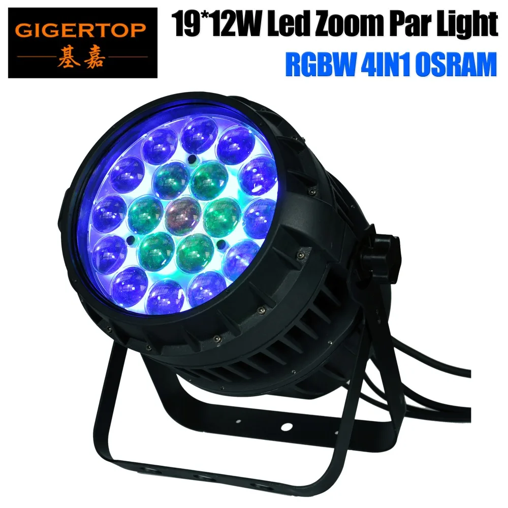 

Freeshipping 19x12W RGBW 4IN1 Led Zoom Par Light 10-50 Degree Beam Adjustable Osram Lamp High Power Color Individual Control