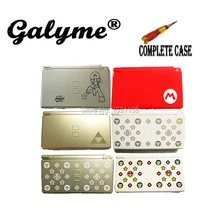 Горячая полный комплект Plasitc крышка оболочки чехол для bndondsl DS Lite игровая консоль замена корпуса с мультяшным ограниченным логотипом