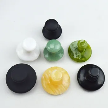 

HIMABM 1 Pack mixed color natural jade mushroom massage for face beauty relax body chakra reiking healing stone needle stone
