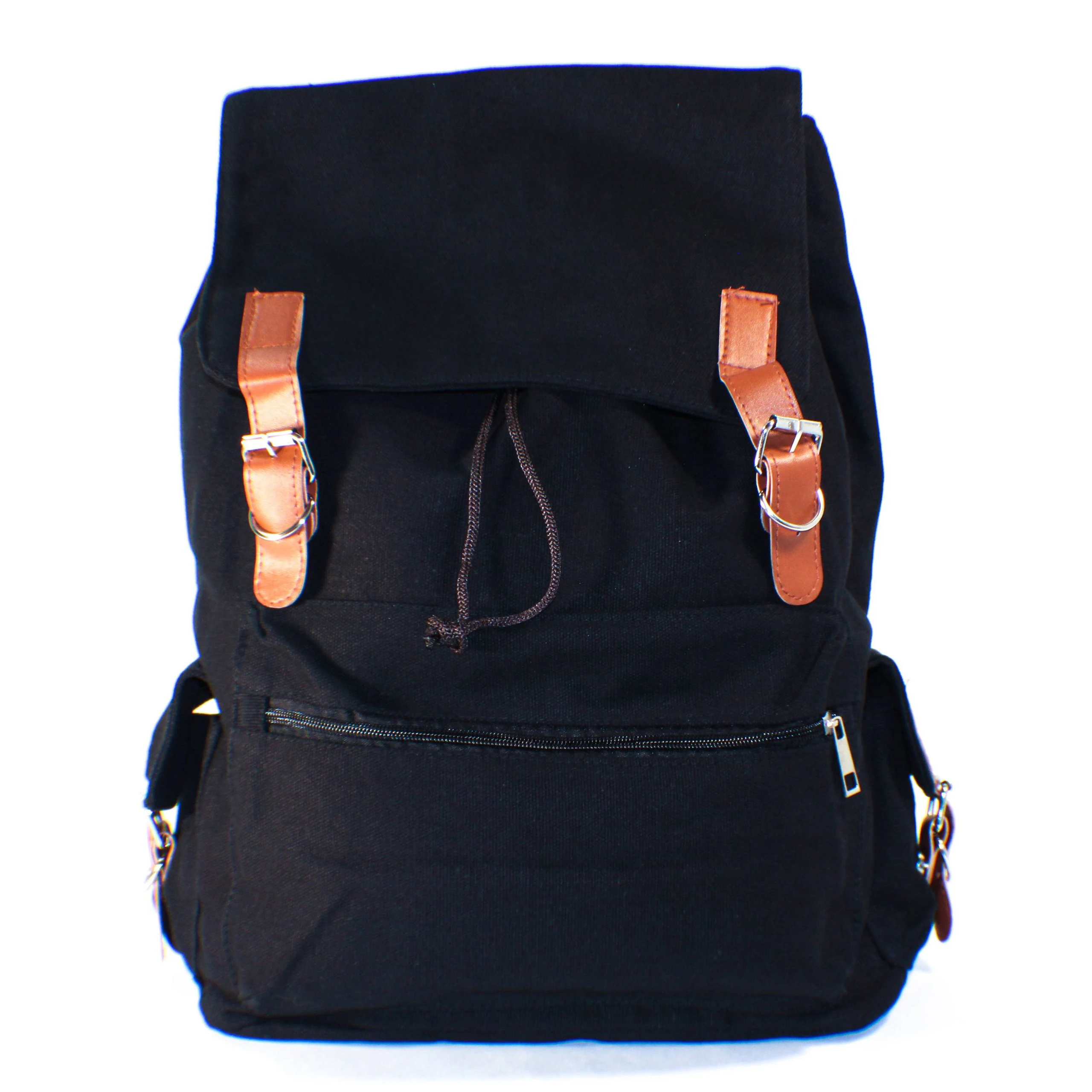 New Black Canvas Backpack School Bag Super Cute for School on