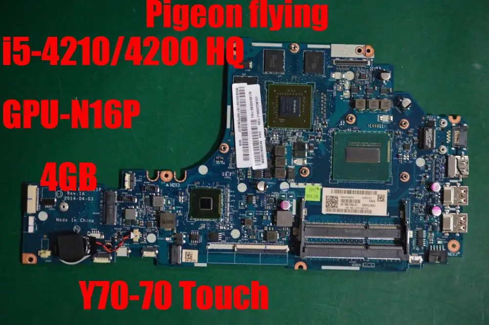 

NEW 80DT 80EJ for lenovo Y50-70 laptop motherboard LA-B111P CPU i5-4210/4200HQ GPU GTX 960M 4GB FRU 5B20H21717 5B20H21733
