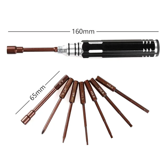 Special Offers 8 IN 1 RC Screwdriver Set Multifunction Professional RC Model Airplane DIY Tool Screw Driver Bit Set Model Aircraft Hand Tool