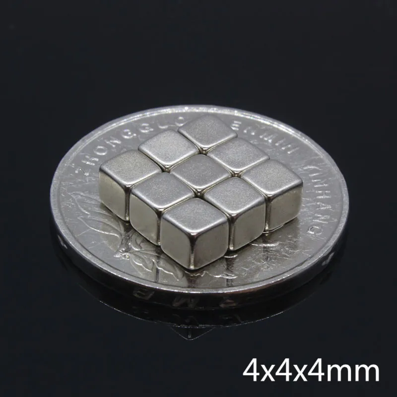 50 шт в наборе, 4x4x4 мини редкоземельный кубических блок; из редкоземельных металлов Неодимовый Магниты 4x4x4 мм постоянный 4*4*4, головоломка Сделай сам! неодим-железо-боровые квадратной формы