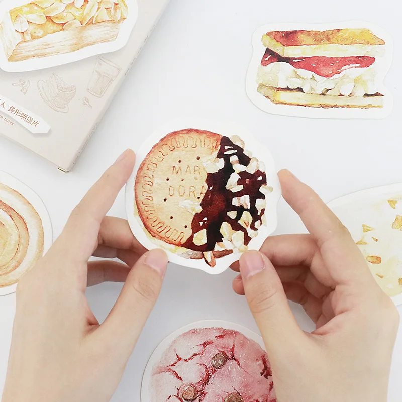 

3 set/1 lot Retro Baking light food Greeting Card Postcards Birthday Bussiness Gift Card Set Message Card