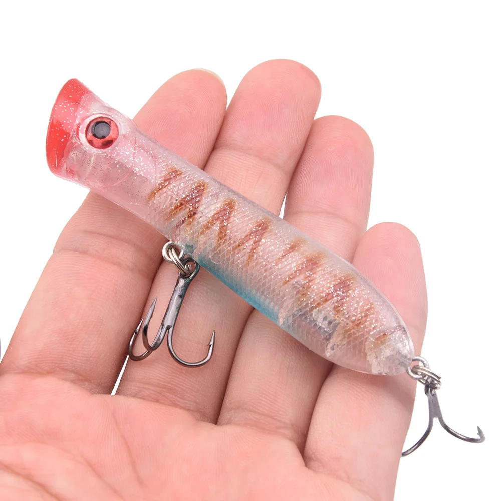 1 шт. 8 мм/10 г 6 # крючки искусственная приманка Pesca Peche Рыболовная Снасть Top Water Popper со