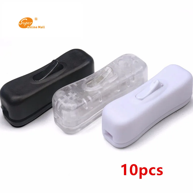 10pcs 304 Switch Halfway Rocker Push Button Rocker Switch High Quality Table Lamp Online Switch Black White transparent