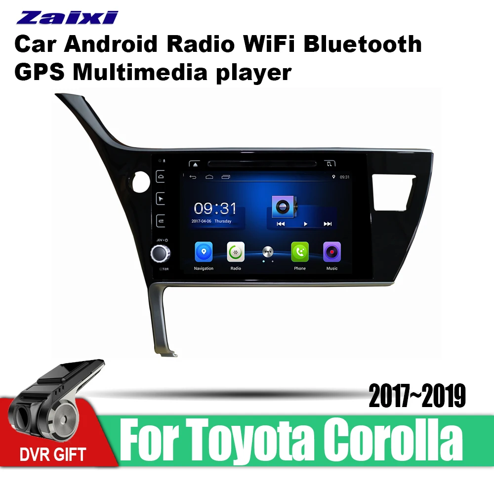 

ZaiXi car gps multimedia player For Toyota Corolla 2017~2019 car Android navigation raido video audio player stereo audio wifi