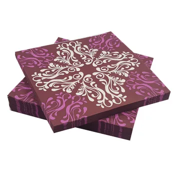 

vintage napkin paper handkerchief towel tissue blue red purple flower decoupage illustration wedding party decor serviettes