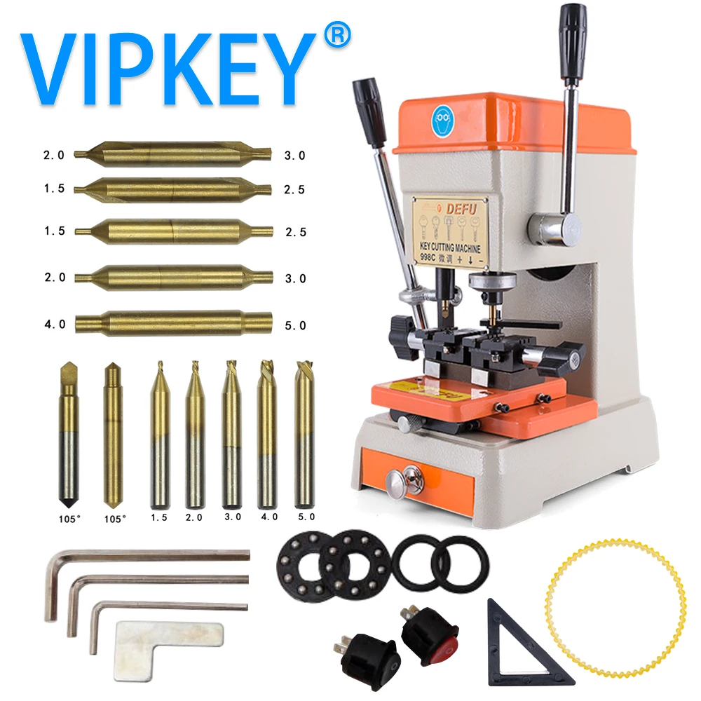 DEFU 998C Key Cutting Machine 220V 110V Key Duplicating Machine for