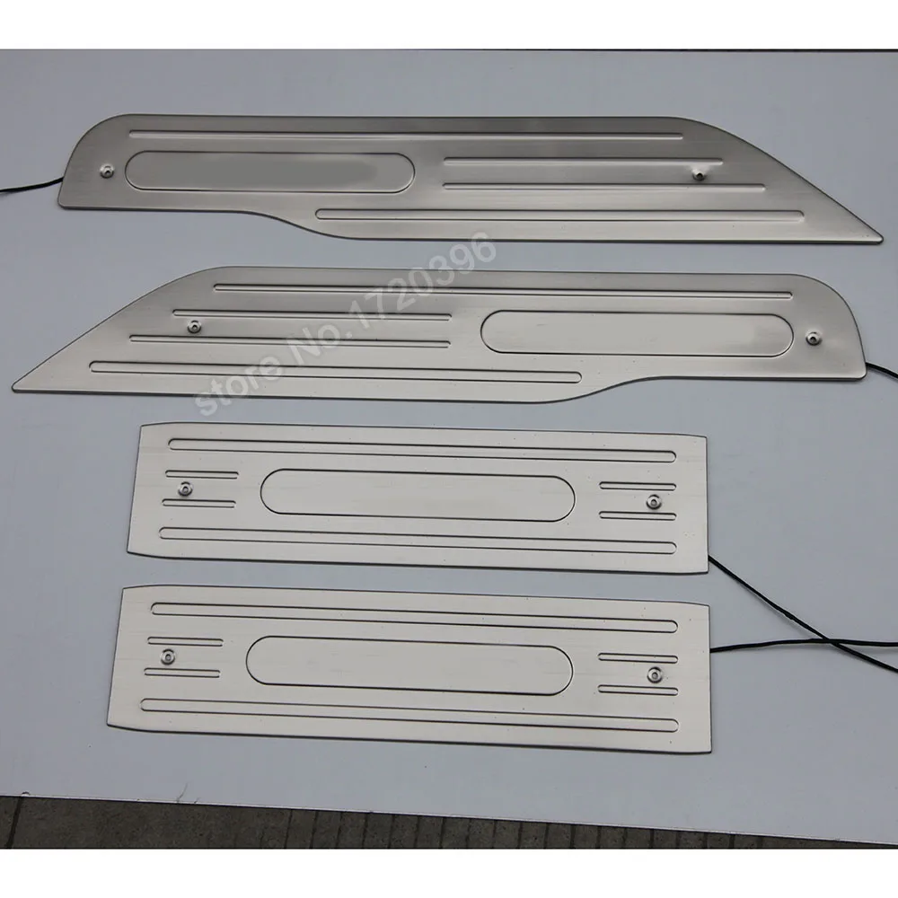 Stainless steel LED door sill scuff plate for 2003-2008 2009 2010 2011 2012 2013 2014 Toyota Alphard accessories car styling Stainless steel LED door sill scuff plate for 2003-2008 2009 2010 2011 2012 2013 2014 Toyota Alphard accessories car styling