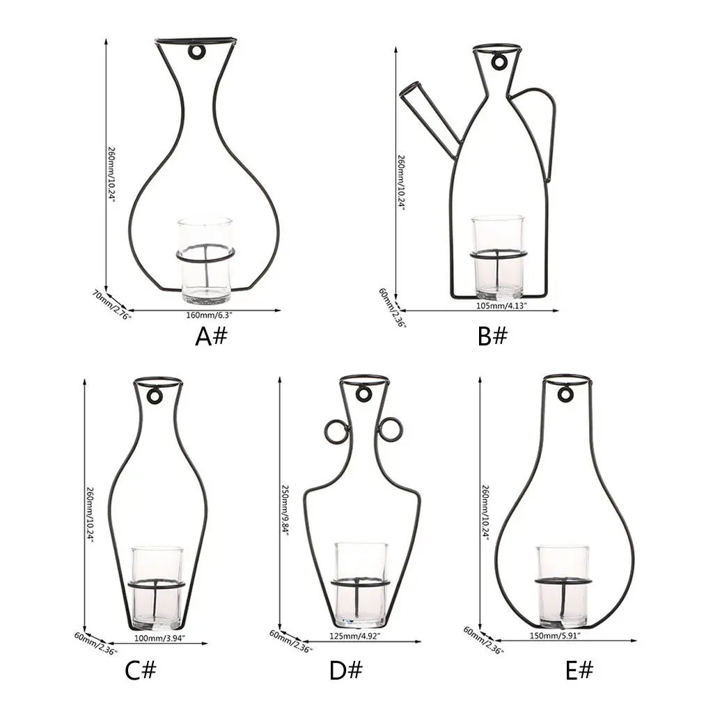 Модная ваза в скандинавском стиле с железной рамой, настенные вешалки для сушеных цветов, бутылки для самостоятельного украшения дома