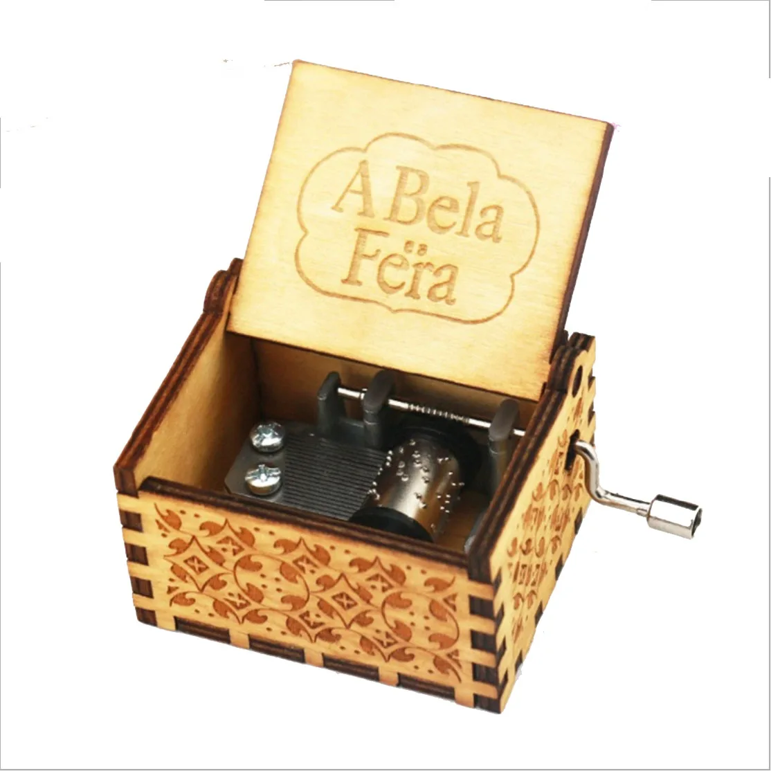 

Carved Wooden music box Game of Thrones Star Wars Theme Hand-operated Wood Music Box Birthday Present Wholesale