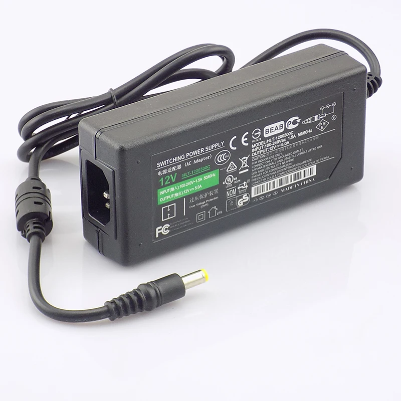  Gakaki DC 12V 5A Switch Power Supply Adapter Transformer 110V -240V for Surveillance Camera CCTV DV - 32663142099