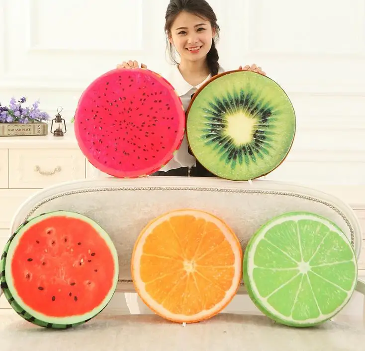 

Lifelike Throw Pillows Creative 3D Fruit Shaped Pillow Seat Cushion Sofa Pillow Plush Toy Gifts 16''