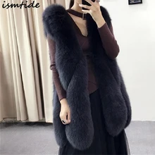 Женский жилет из искусственного меха зимняя куртка средней