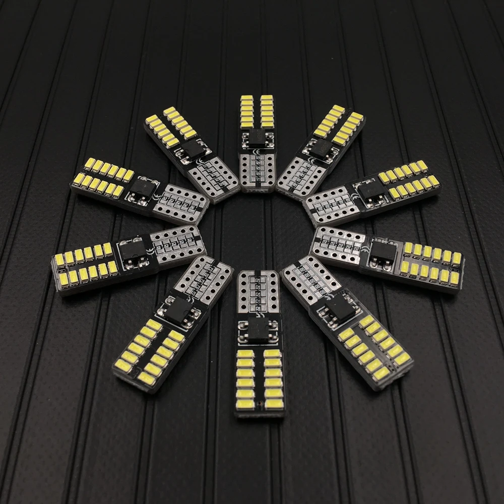 10 шт. T10 светодиодный 194 W5W 24 CANBUS 3014SMD безотказный автомобильный боковой