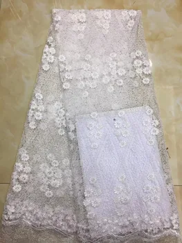 

French Net Lace Fabric 2019 Latest African Lace Fabric With Embroidery Mesh Tulle Lace Fabric High Quality french lace DPMA1310
