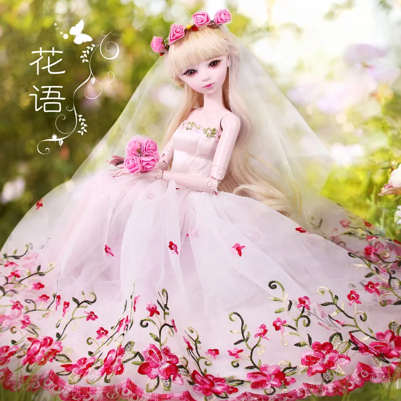 60 см длинное платье для верховой езды куклы невесты ручная работа 1/3 Bjd кукла