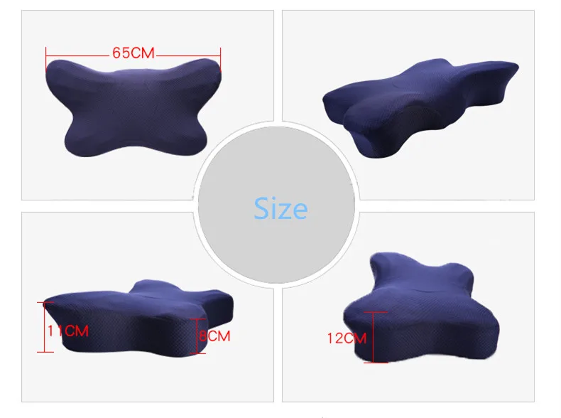 65*38 см ортопедическая латексная подушка для физиотерапии медленный отскок пены памяти сон шеи Подушка шейки здоровья боли