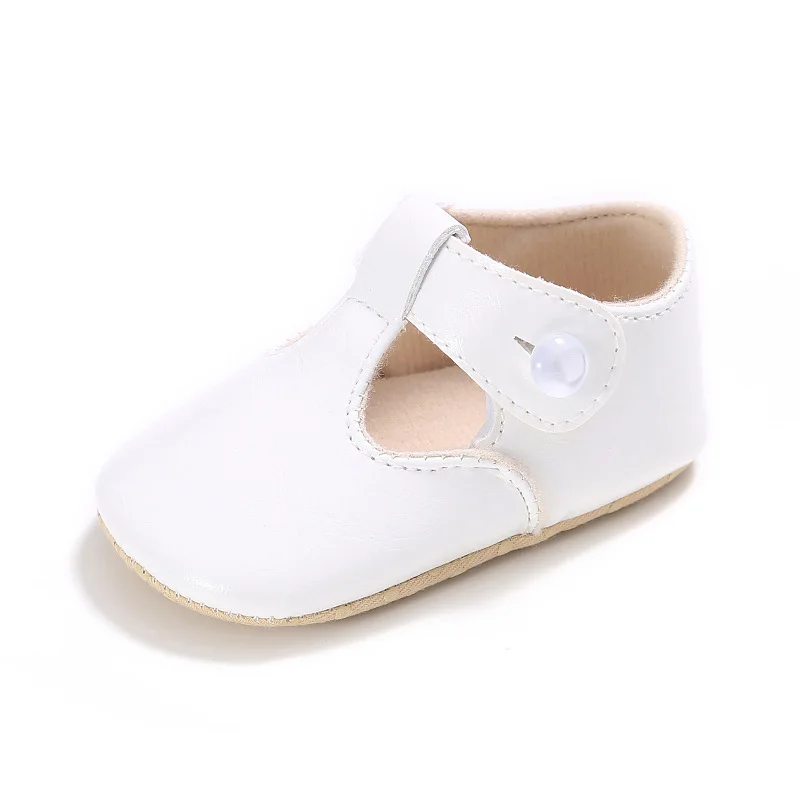 Г., Весенняя модная обувь для маленьких девочек мягкая подошва с пряжкой и ремешком, детская обувь 4 цвета для детей от 3 до 18 месяцев - Цвет: White