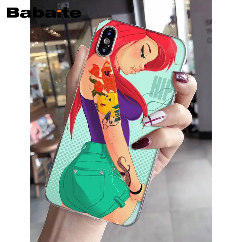 Babaite Tattoo Princess lovely Plastic Phone Accessories Case For iphone 8 8plus and 7 7plus 6s 6s Plus 6 6plus 5s Cellphones