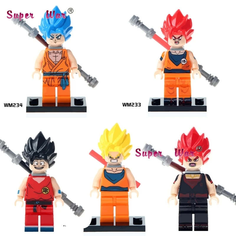 

1PCS super heroes Dragon Ball Z Goku Son Vegeta Roshi building blocks model toys for children kits