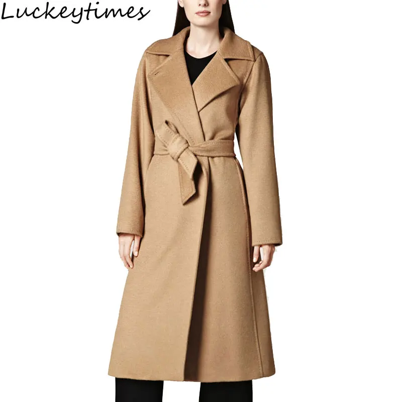 Women Trench 2017 New Autumn Winter Camel Long Women Overcoat Ladies ...