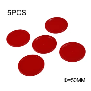 

New 5Pcs Durable Practical Hot New High Quality Children Indoor Table Game Play Toys Red Plastic Mini Air Hockey Table Puck Game