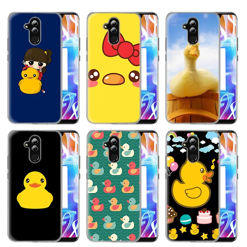 

Case Cover For Huawei Honor P20 Mate 20 10 P10 P9 P8 8X 9 Lite P Smart + Plus 2017 2019 Nova 3i Clear Cute Duck Coque Fundas