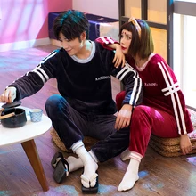 Зимняя мужская новая Лоскутная флисовая домашняя пижама Kpop Мужская Женская милая Kawaii с круглым вырезом утолщение фланелевая пара домашняя пижама