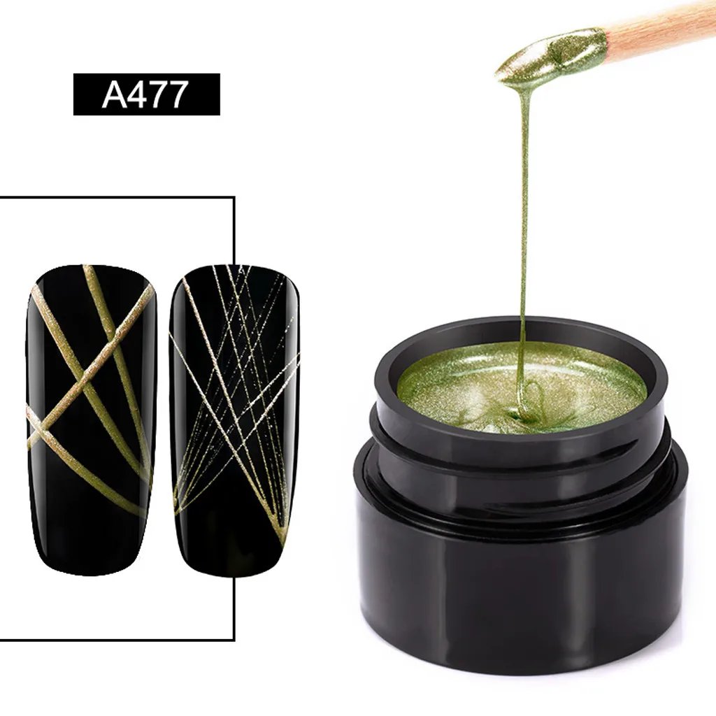 G ROSALIND средство для полировки ногтей своими руками гель для ногтей металлический дизайн линия Рисование Живопись украшение Шелковый гель Замачивание от ногтей гель лак для ногтей - Цвет: G