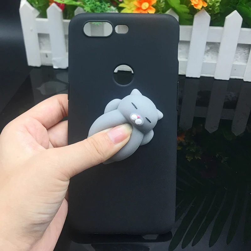 Cute 3d Squishy Cat Silicon TPU Soft Case For oneplus 6 Candy Color Back Cover one plus 5T one plus 5 T 1+5 1+5T 1+6 phone cases (12)