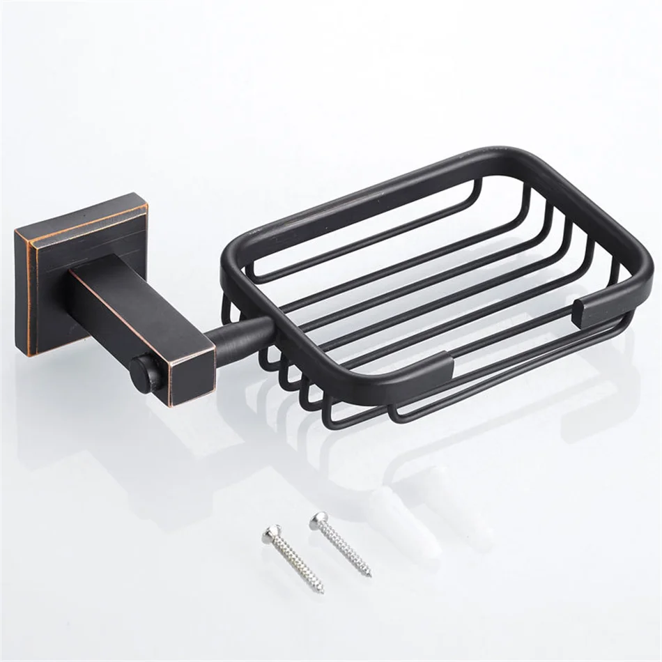 *Dark Gray* Glossy Ceramic Soap Dish Tray with washcloth holder//Grab Bar NEW