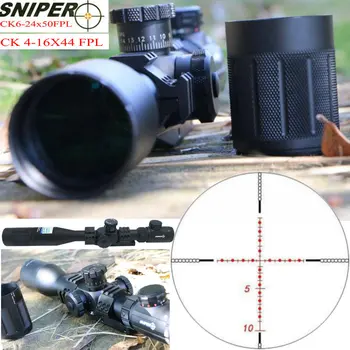 

SNIPER CK 4-16X44 FPL/ 6-24x50 FPL First Focal Plane Compact Hunting Rifle Scope red/green Tactical Optical Sight FFP Riflescope