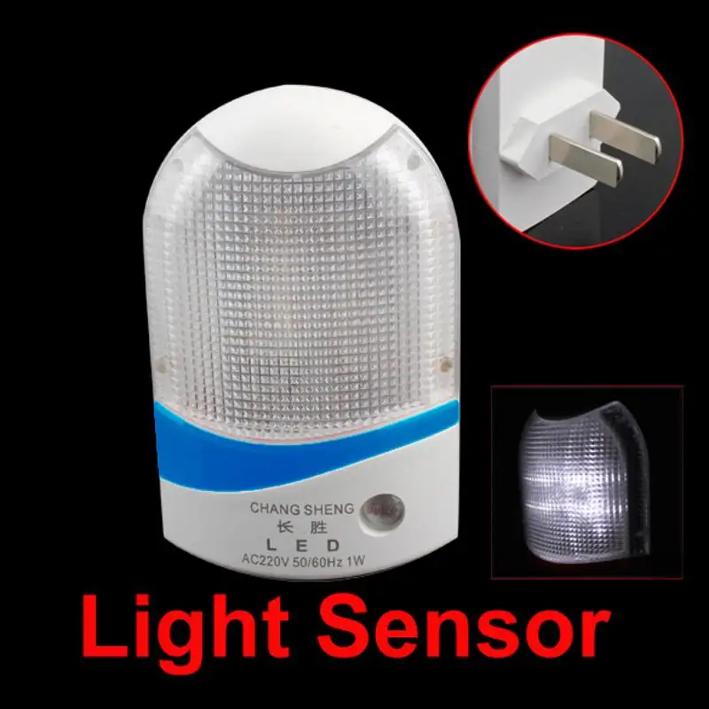 

Home Use Plug-in LED Night Light White Light Control AC Powered Wall Automatic Sensor High Quality Night Light Wholesale Price