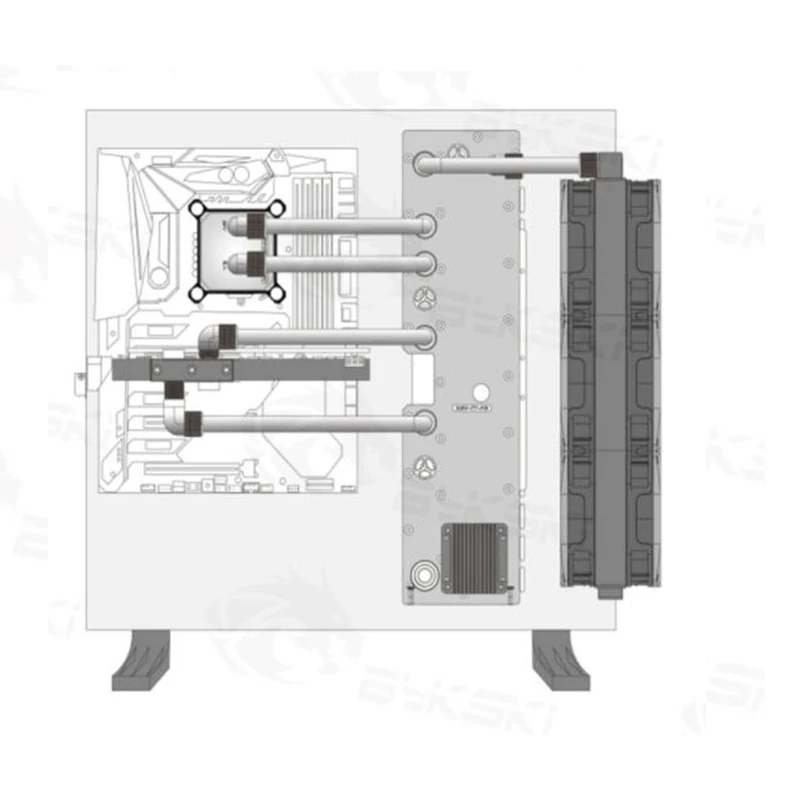 Bykski RGV-TT-P3 водные пути доски для Tt Core P3 чехол водяного охлаждения шасси дефлектор контроллер радиатора комплект решение