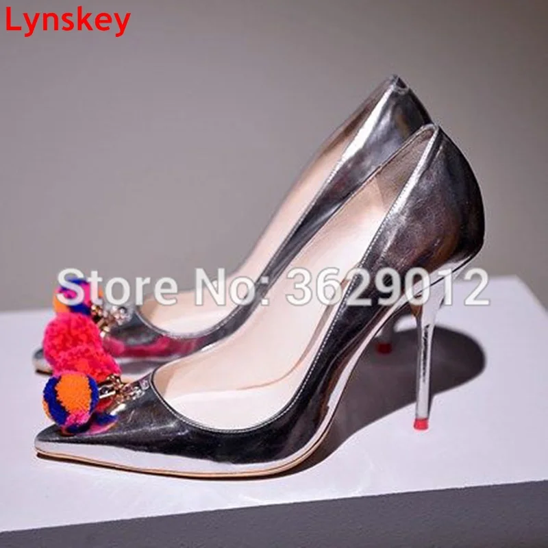 

Lynskey Spring Autumn Women Pumps Sexy Silver High Heels Shoes Fashion Pointed Toe Wedding Shoes Party Women Shoes