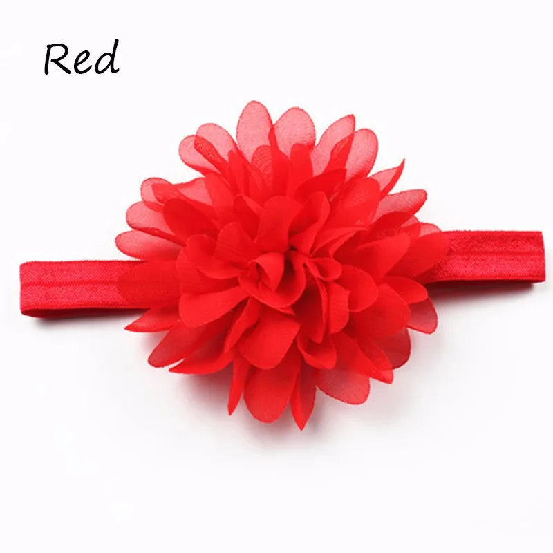 Fashion Girls Headbands Chiffon Kids Hairband Flower Infant Headwear Photography Props 8 Colors Hair Accesories Free Shipping (3)