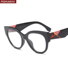 Peekaboo черная оправа для очков "кошачий глаз", оптические очки,, большие очки, оправа для женщин, подарок, леопард