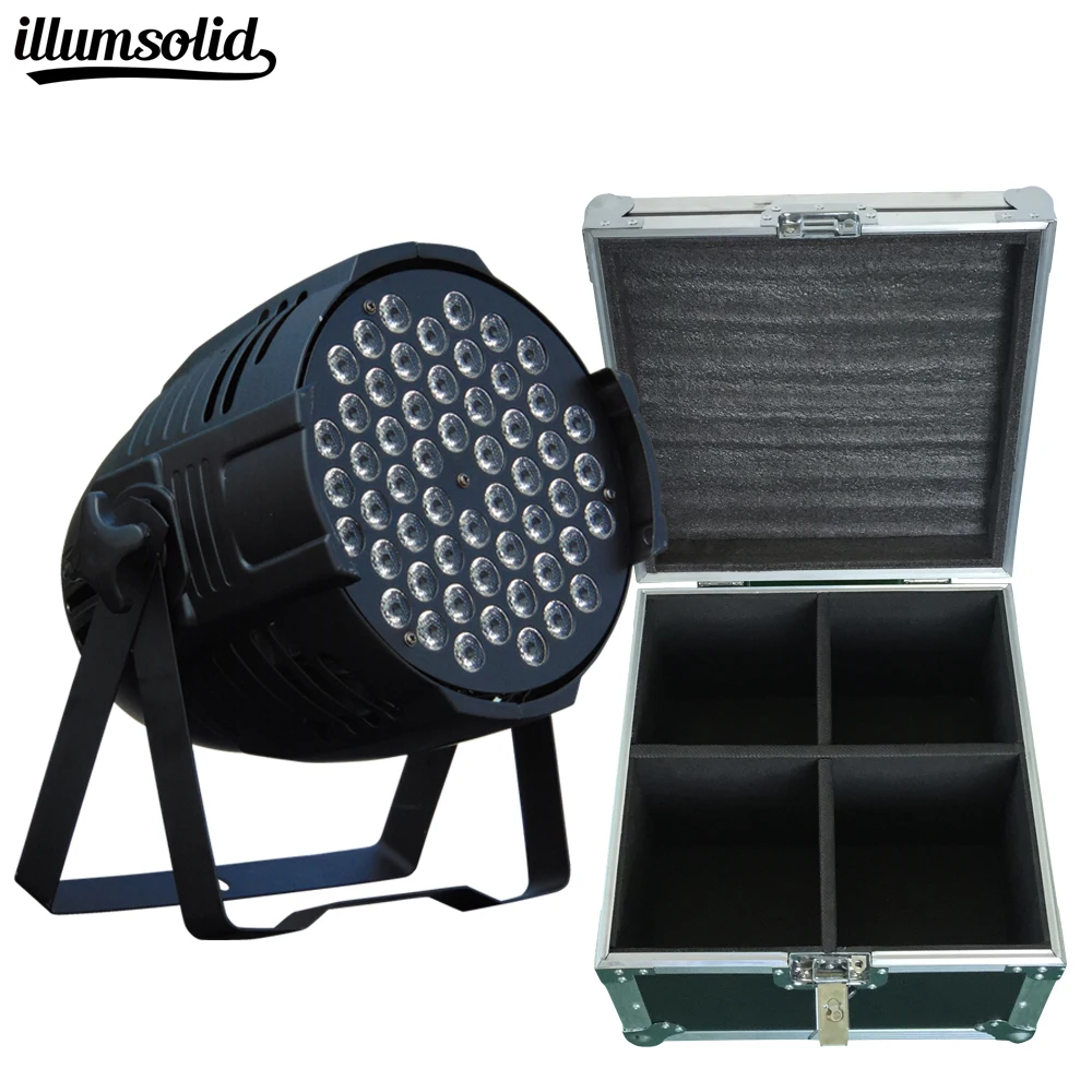 

Flight Case with 4 pieces LED Fat Par 54X3W LED Light RGB 3IN1 LED Light Stage DJ Light DMX Led Par Party Lights