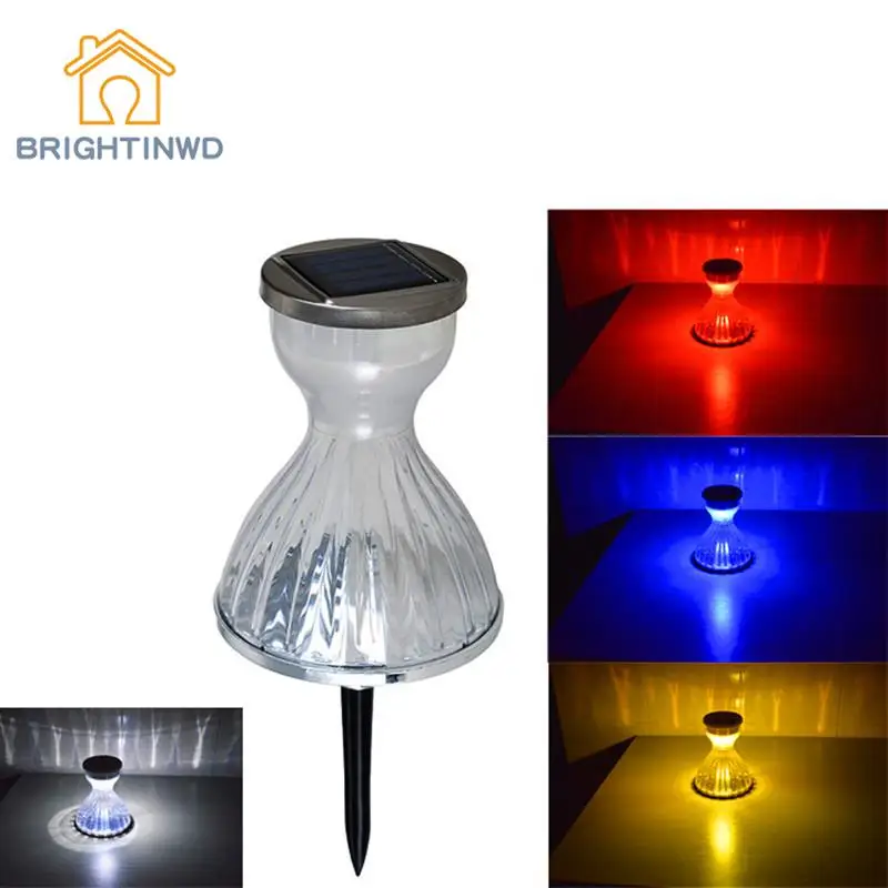 

New Rechargeable Battery Solar Light LED Source Lawn Lamp Stainless Steel Tuin Verlichting Outdoor Lighting Luces Solares Garden