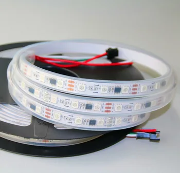 

promotion!! 5m DC12V WS2811 240LEDs (16pixes/m) led digital strip;waterproof in silicon tube;IP66;WHITE PCB