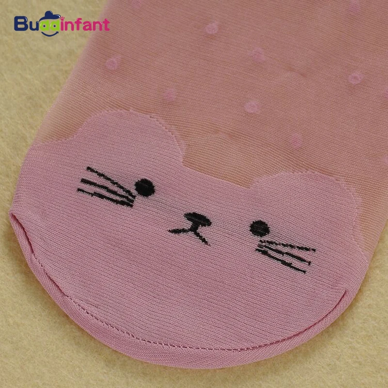 Cute cat girl tights children's sheer 15D stockings for girls kids baby pantyhose cartoon characters thin tight summer 1-9Y
