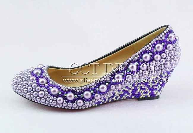 purple wedges for wedding
