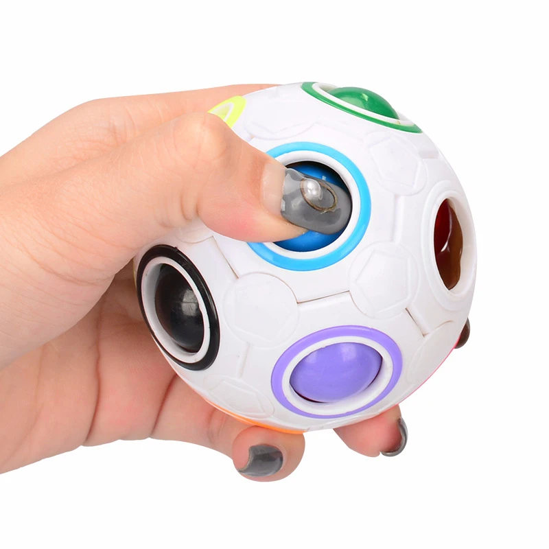 

1pcsPuzzle Children Educational Learning Luminous Cube Toys for Children Creative Spheric Magic Rainbow Ball Plastic Magic Balls