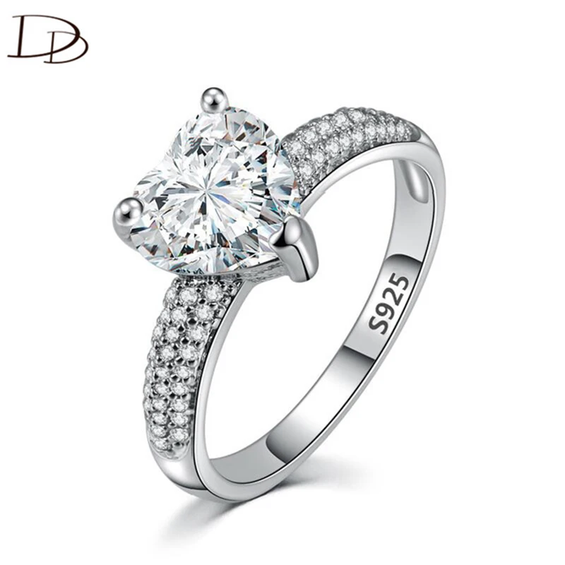 Big heart 3 Carat cz diamond jewelry engagement wedding