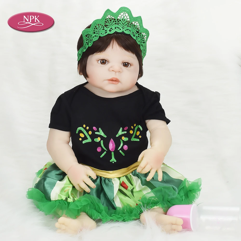 

NPK 57CM Lifelike Princess Girl Reborn Baby Doll Girl Bathe Toys Real Full Body SIlicone Realistia Bebe Reborn Menina Bonecas