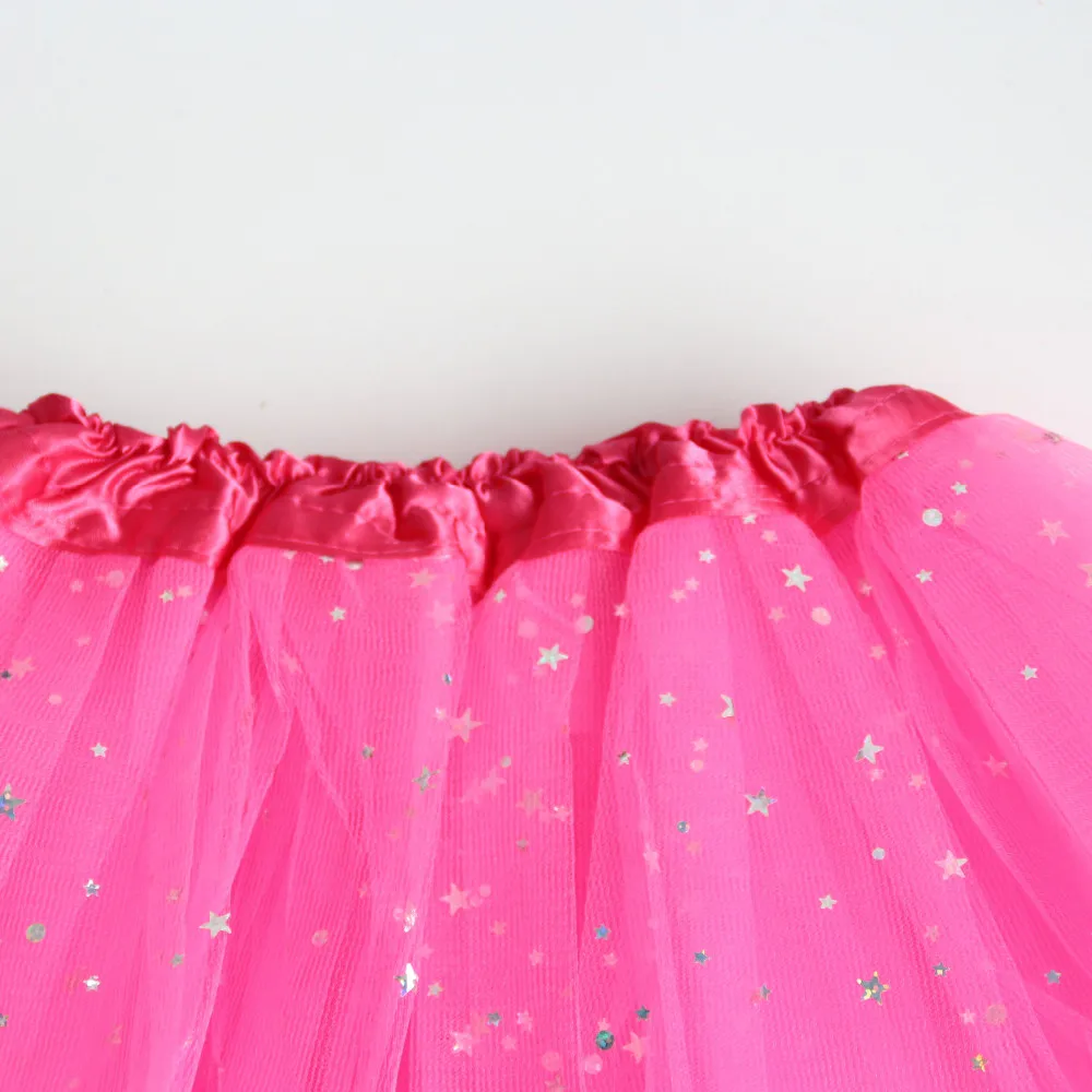 Azularillojo дети ребенок звезда блeстящaя тaнцeвaльнaя юбка-пачка для платье с пайетками для Девочек 3-Слойная фатиновая юбка-американка для девочек Детская шифоновая одежда; От 2 до 8 лет