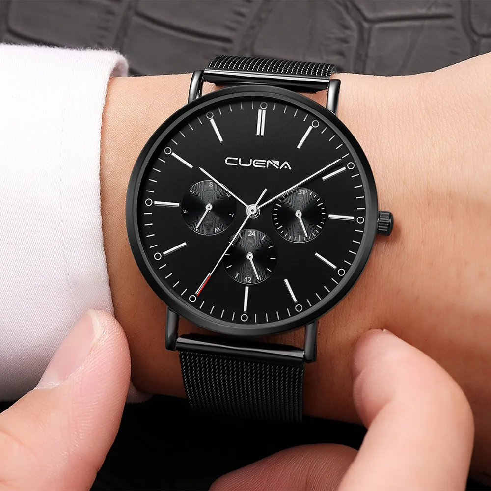 Watch Men Luxury Brand Date Men's Business Watch Stainless Steel Watch Quartz Wrist Watch Military Fashion Relogio Masculino